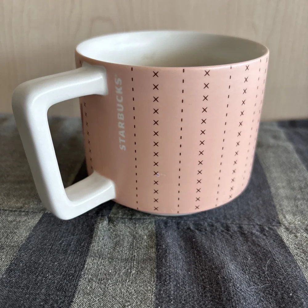 2019 Starbucks Floral White Pink Peach Flowers Coffee Cup‎ Tea Mug | 12oz EUC